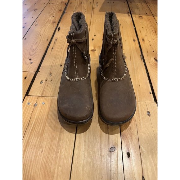 Kravings by Klogs Dark Brown Oil Suede Alpine Boots Womens Size 7 M - Picture 2 of 8